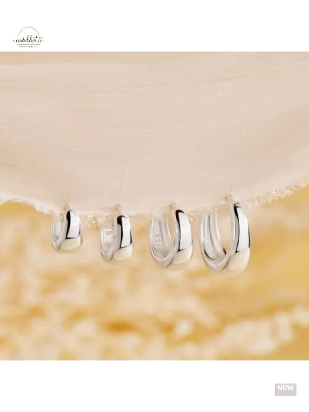 14K Gold Plated Hypoallergenic Huggie Hoop Earrings Set for Sensitive Ears,